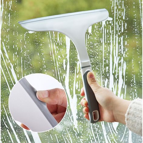 Raclette Pour Vitre - Raclette En Caoutchouc Souple Et Plastique - Pour Salle De Bain Miroirs Fenêtres Voitures Carrelages - 1 Pièce (1/5)