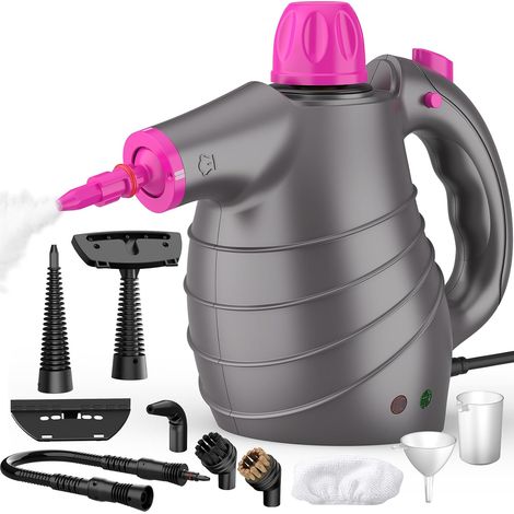 Nettoyeur vapeur manuel 1050 W, 3,5 bar, nettoyeur vapeur manuel haute pression avec 10 accessoires, sans produits chimiques, contre la graisse et la saleté, nettoyeur vapeur pour maison, cuisine (1/5)