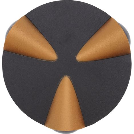 Applique murale moderne LED ronde à 3 perles, étanche, pour extérieur (terrasse), AC85-265V, lumière chaude, 3W (1/5)