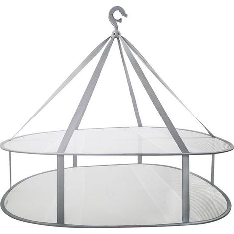 Filet de séchage - 2 couches - Étendoir - Filet de rangement - 77 x 62 cm - Étendoir à pulls - Pliable - Étendoir à herbes - Suspendu - Etendoirs - Wasrek portable pour l'intérieur et l'extérieur (1/5)