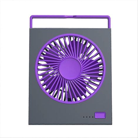 Wiederaufladbarer, tragbarer Tischventilator mit USB-Anschluss, Mini-Campingventilator, 4 Geschwindigkeitsstufen, leise, für den Tisch, persönlich, Wandmontage (1/5)