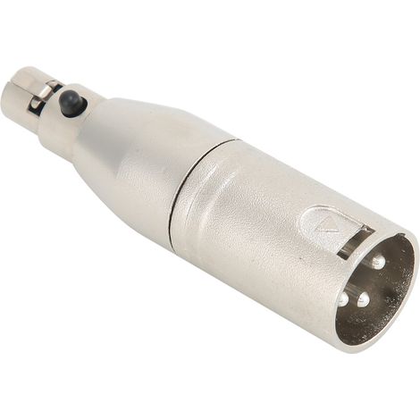 2PCS Adaptateur Audio MINI XLR Femelle Doré vers XLR Mâle Argenté 3 Broches (1/5)