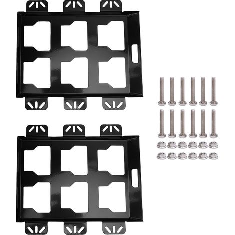 Plaque montage boîte outils capacité 45kg, base métal stockage pour Packout - Noir