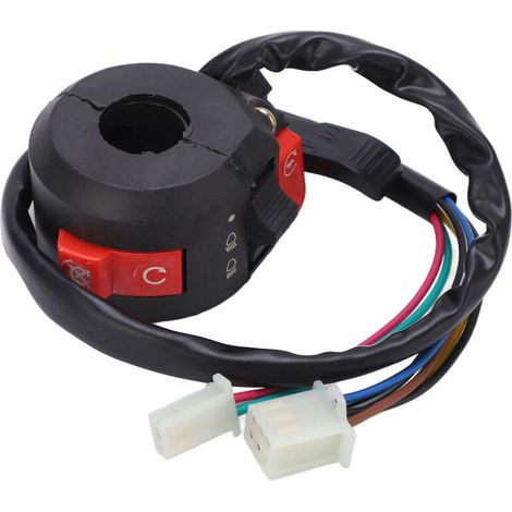 Decdeal Guidon latéral gauche à 7 fils, 22mm, interrupteur de lumière de démarrage, levier de starter pour PIT PRO Trail Dirt Quad Bike ATV