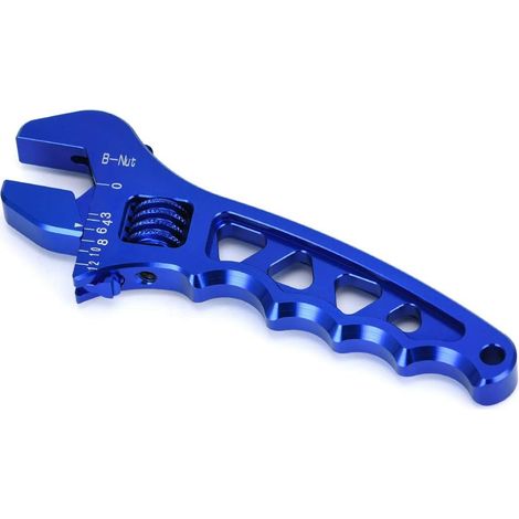 Adjustable Wrench Lightweight Aluminum AN3-AN12 Hose Fitting tool spanner (Blue)