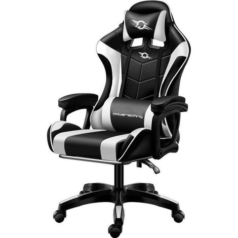Silla Gaming PowerGaming con Altavoz Bluetooth y Masaje Blanco (1/3)