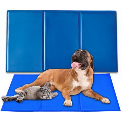 Tapis rafraîchissant pour chiens et chats en gel pliable xxl 50x90 cm grand pour été animaux de compagnie