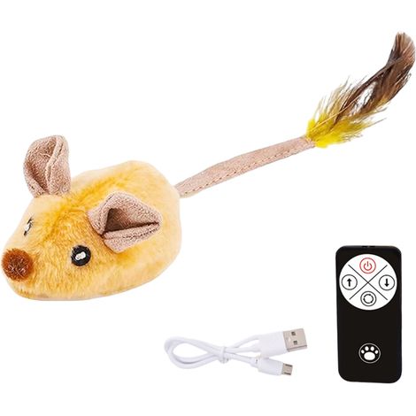 Jouets interactifs pour chats d'intérieur, souris télécommandée, jouets souris pour chats, souris mobile pour chats, jouets souris motorisés pour chats
