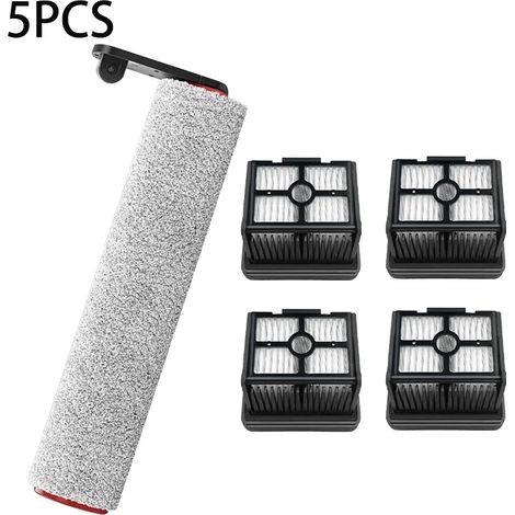 (5 pièces) Compatible avec l'aspirateur eau et poussière Dreame H12 Pro / H12 Plus : brosse douce, rouleau et filtre HEPA. Accessoires inclus. (1/4)