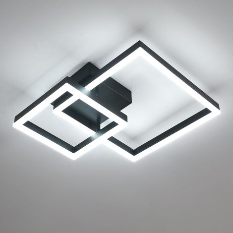 COMELY Black Sand Acrylic Ceiling Light, 36W, 6500K Cool Daylight, 52x42x11.5cm, IP20
