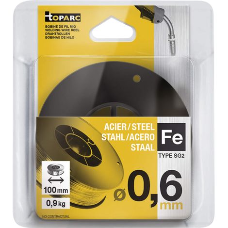Bobina di filo Ø 100 mm - acciaio Ø 0,6 mm 0.9 kg Toparc 086593