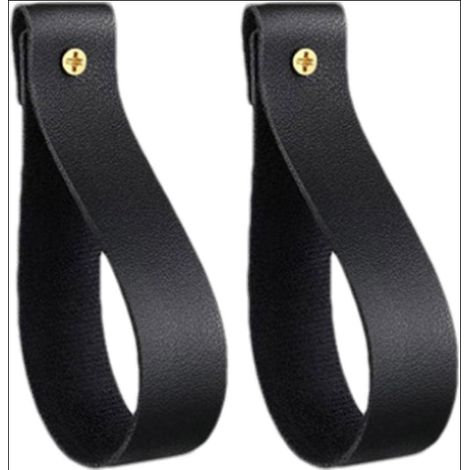 Porte-Tringle Rideaux Cuir PU Sangle Murale (1/4)