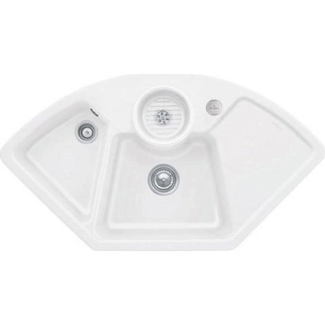 V&B Eckspüle SOLO ECK 1075x600mm Exzenterbet. stone whote C+