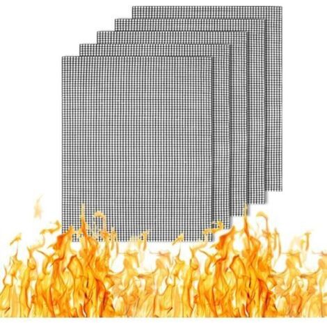 Netz-Grillmatte, 5er-Pack, antihaftbeschichtet, wiederverwendbar, langlebig, für Holzkohle-, Gas- und Elektrogrills, Kochzubehör. (1/4)