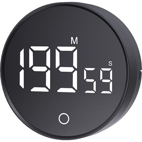 Küchentimer – digitaler Küchentimer – Zeitschaltuhr – Küchentimer – Timer – Digitaler Countdown-Timer – Batterie – schwarz (1/5)