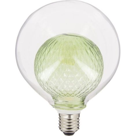 Xanlite - Ampoule Déco LED, Double verre Vert, G125, culot E27, 4W cons. 2700K Blanc Chaud - RFDEB125DVGREEN (1/5)