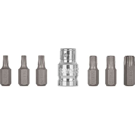 Juego de 7 puntas de destornillador Torx T25-T55 (10/100) (1/2)