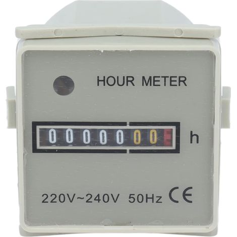 Compteur Horaire Mécanique - 1 Pièce - 220-240V - Suivi Moteur - Pour Bateau Tracteur Générateur - HM-2/UWZ48 (1/5)