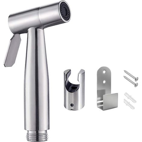 Tête de pulvérisateur de bidet avec crochet, kit de pulvérisateur de bidet en acier inoxydable, pulvérisateur de couches pour bébé, hygiène personnelle et pulvérisateur de toilette de lit (1/5)