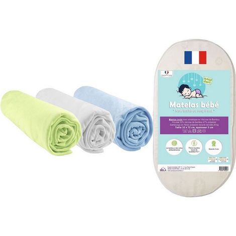 Matelas Couffin 32x72 + 3 Draps housse (1/4)