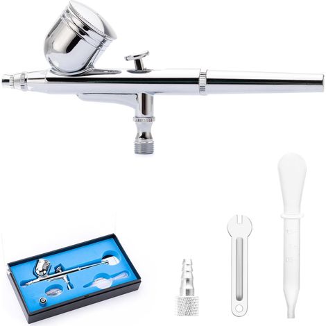 Airbrush-Set mit 0,3-mm-Düse. Ideal zum Dekorieren von Torten, Tätowieren, Nageldesign und Modellbau.