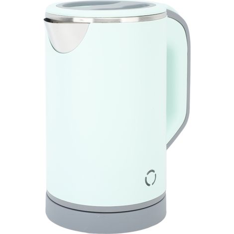 Bouilloire Électrique Inox Double Paroi 304 800ml Théière Chauffe-Eau Réchaud Vert Prise EU 220V 50HZ (1/5)