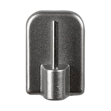 4 GANCI ADESIVI PLASTICA NICHEL