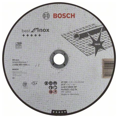 Bosch Trennscheibe gerade Best for Inox A 30 V INOX BF 230 mm 22,23 mm 2,5 mm - 2608603508 (1/5)