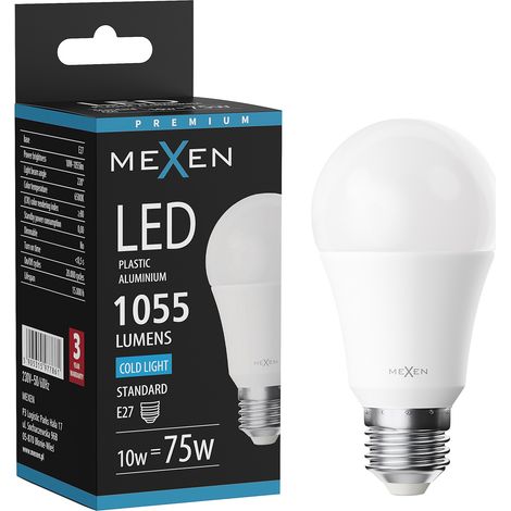 Mexen Nova Bombilla LED E27, A60, 10W, Fr铆a - 6500K, 1055 lm - L100-E27-1065-01 (1/5)