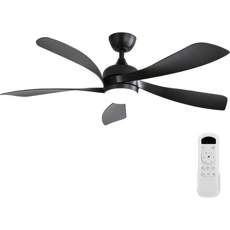 Ventilateur de plafond 132 cm LED dimmable 3 couleurs mémoire 6 vitesses moteur DC réversible télécommande minuterie salon (1/5)