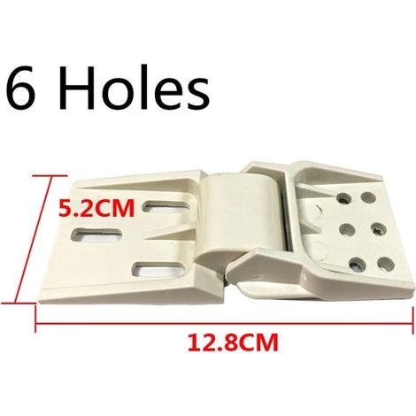 (6-Loch) 2 Stück Universal-Gefriertruhenscharniere für kleine Gefriertruhen, Universal-Klappscharnier mit Gegengewicht für Gefriertruhen, geeignet für Gefriertruhen