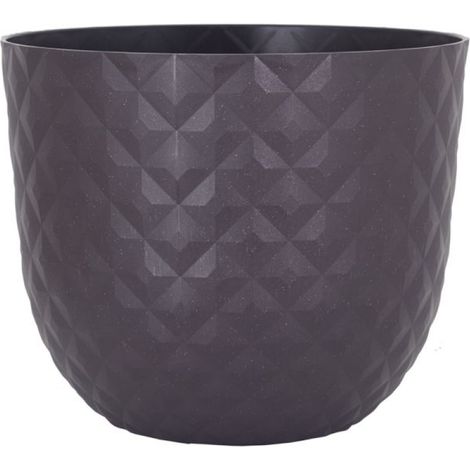 Pot Havana Tropical Gris Boue ø40cm Design Tropical, Résistant, Grande Capacité - Artevasi