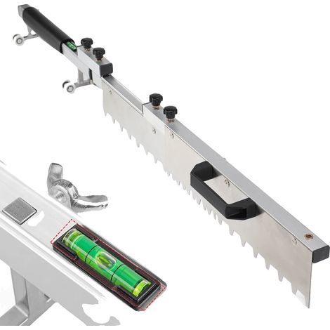 Outil de pose de carreaux, acier inoxydable, longueur pliable 650 mm, planche réglable 410-810 mm, hauteur de denture 15 mm, poids 1,7 kg (1/5)