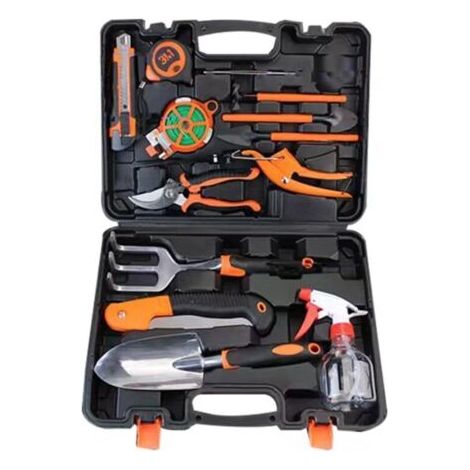 RHG 14 Pcs kit outils du jardinier Jardinage en Acier Inoxydable avec Poignée Antidérapante, kit outils de jardinage pour Cultiver des Légumes et des Fleurs