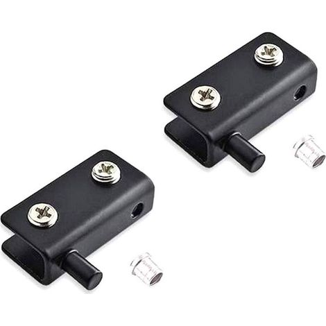 2 Charnières Pivotantes en Acier Inoxydable pour Porte en Verre - 40x20x10mm (1/5)