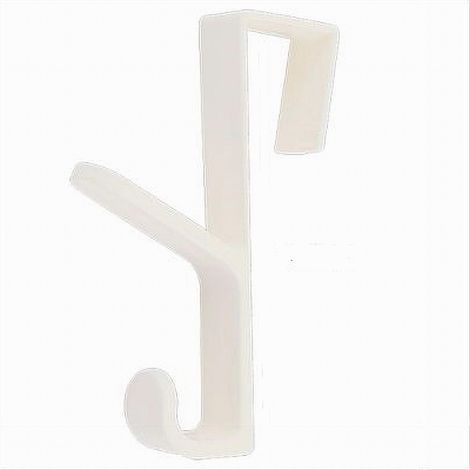 TRADE SHOP - Gancio Dietro Porta Doppio Appendere Asciugamani Vestiti Bagno Casa Bianco 87020 -
