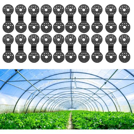 Befestigungsclips für landwirtschaftliche Textilien – PP-Clips für Gartennetze und Gewächshäuser – 10 x 3,7 cm – 20 Stück – Robuste Clips mit Widerhaken für dauerhafte Befestigung an Drähten und Kabel
