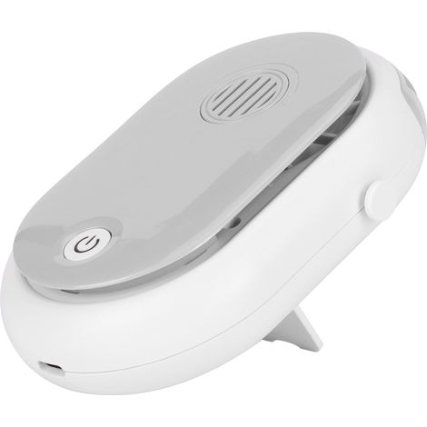 Ventilateur de bureau portable USB 3 vitesses avec aromathérapie et accroche-cou (Blanc) (1/5)