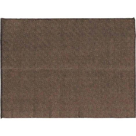 Tapis Déco en Jute "Livio" 120x170cm Noir (1/5)