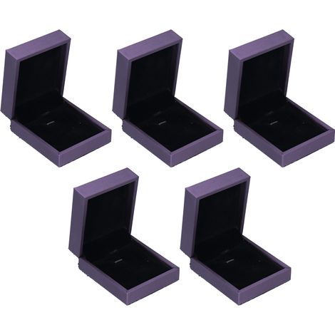 Lot de 5 boîtes d'emballage pour bijoux, élégantes et pratiques pour organiser vos boucles d'oreilles ou votre bijouterie. (1/5)