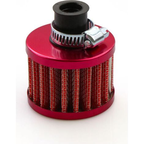 2er-Pack Universal-12-mm-Auto-Luftfilter, Kaltluftansaugfilter, Rot - Crezuo (1/4)