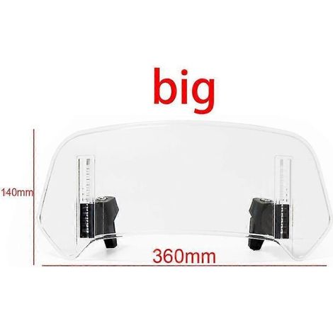 Extension de pare-brise universelle pour moto Honda Forza 125, Forza 300, Forza 350, Forza 750 et NSS 350 : spoiler réglable à fixer par pince – Transparent (1/5)
