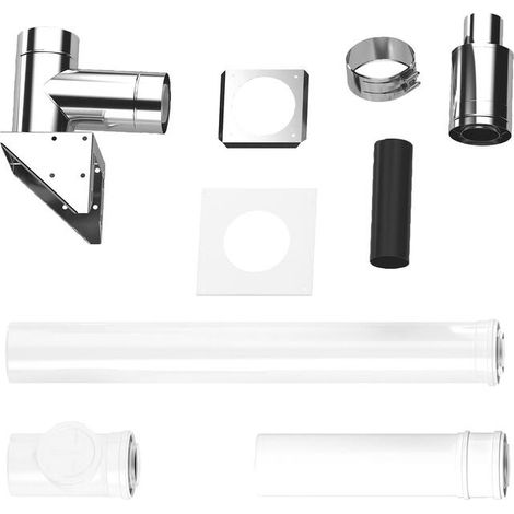 Bosch Abgaszubehör FC-Set80-C53x (hinten Grundbausatz C53x, d:80/125mm, Fassade, 7738112756