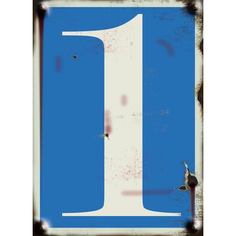 N°1 - vintage souple adhésif fond bleu - 4004617
