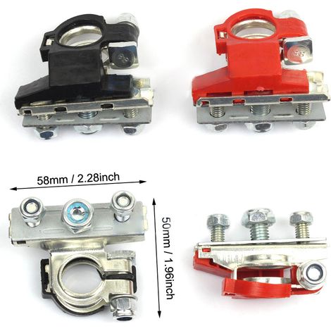 Connecteur batterie voiture 3 voies, borne pure cuivre, pince de connexion étanche, lot de 2, pour câble auto (1/5)