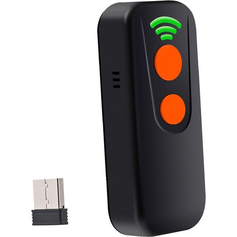 Lecteur code-barres 2D 1D QR sans fil BT 2.4GHz et filaire 3-en-1 avec vibreur et son mémoire hors-ligne supermarché commerce bibliothèque logistique entrepôt Windows Android Linux Mac (1/5)