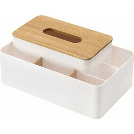 Boîte à Mouchoirs Multifonctionnelle, XU,Boîte de Rangement pour Commande à distance,Boîte de Rangement de Bureau Porte-télécommande pour Bureau Maison Voiture - KZQ