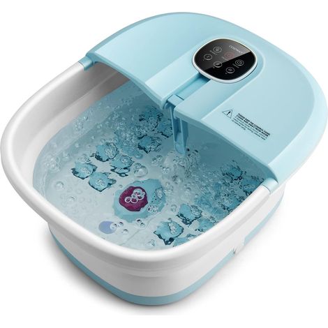 Bain de Pieds Massant, Pliable, Lumière Rouge,  Bleu Ciel