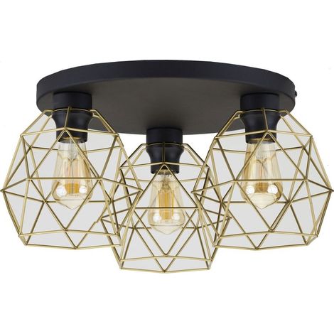 Plafoniera Galaxy nera/oro 3458 TK Lighting
