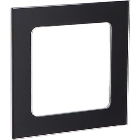 Plaque murale en verre noir, 1 clé, design élégant pour contrôler l'éclairage intérieur. (1/2)